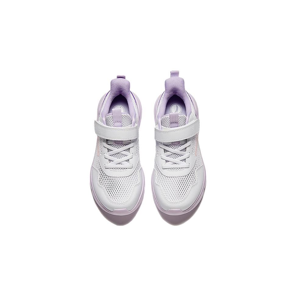 Anta Fashionable Versatile Cute Non-Slip Shock Absorbing Breathable Low-Top Running Shoes Kids Sneakers White Purple A22435567-6