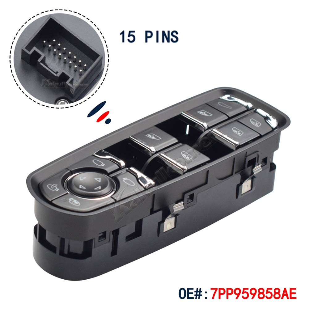Высококачественная кнопка переключателя стеклоподъемника передней левой двери для Porsche Cayenne Macan Panamera 7PP959858RDML 7PP959858MDML 7PP959858AEDML