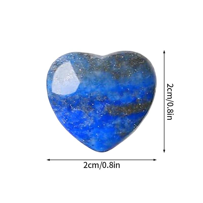 Colored Heart-shaped Love Heart Gemstone Handicraft Amethyst Agate Irregular Mineral Healing Stone Home Desktop Ornaments Decor
