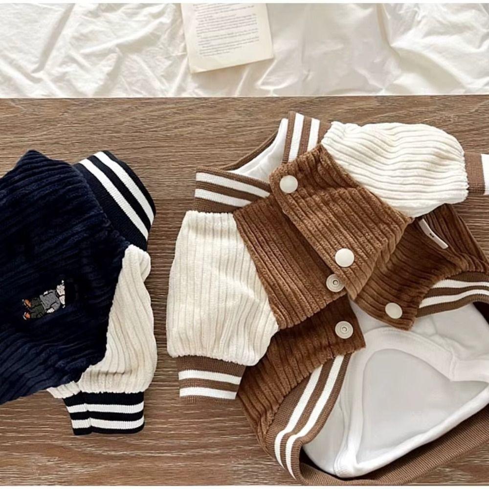 Thicken Two-Legged Dog Clothing Comfortable Dog Sweatshirt Fashion Pet Baseball Jackets Pet Show