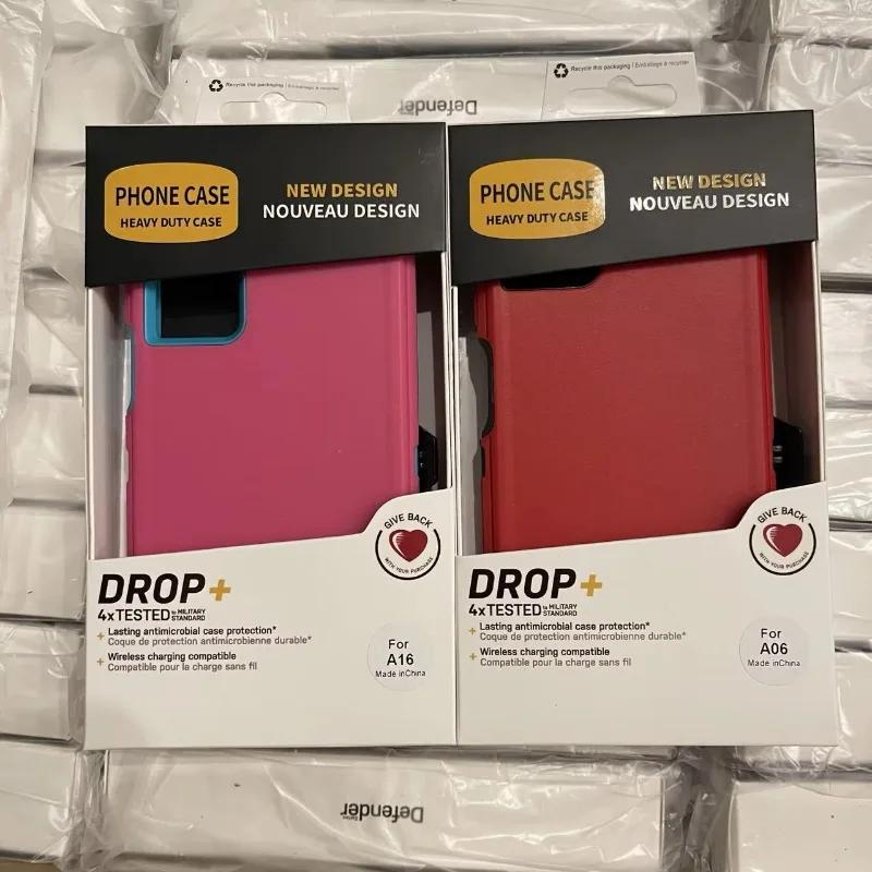 3-в-1 Защитный военный бронированный чехол для iPhone 17 Pro Max Air 16E 15 14 Plus 13 12 11 Ott Box Противоударный чехол с защитой от падений Клипса для ремня