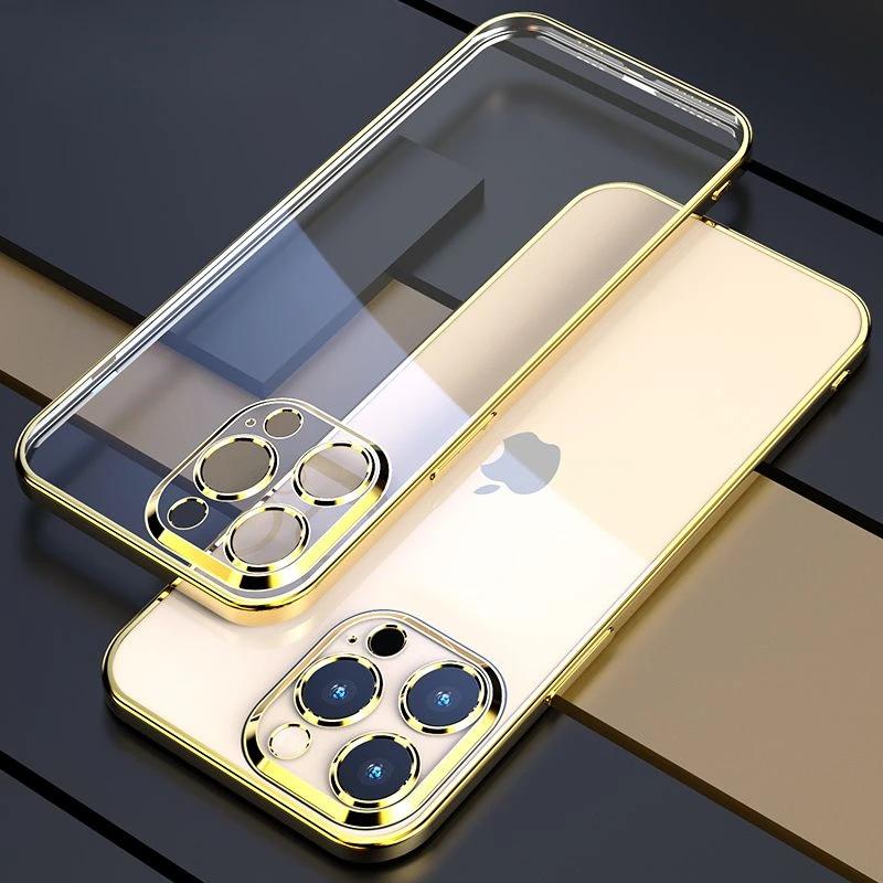 Для Apple iPhone 16 Pro Max чехол для телефона с гальваническим покрытием для iPhone 16Plus 16Pro Lens All-inclusive Silicone Soft Shell Cover