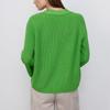 Women V Neck Short Sweater Cardigan Autumn Winter Temperament Bat Sleeve Button Solid Knit Tops
