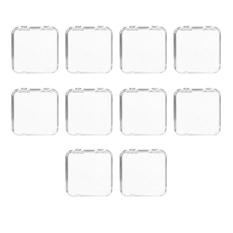10Pcs Clear Press On Nail Organizer Case For Nail Art Business And Salon Storage False Nail Display Acrylic Box