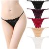 HINICE Lace Stretch Soft Underwear of 5 Women's T-Back Side-String Thongs, See-Through, Sexy, Cute, Stylish, (Set Colors)