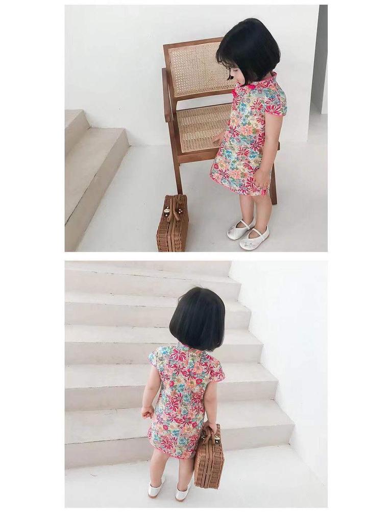 Летнее платье-ципао в стиле ретро для девочек в китайском стиле — наряд принцессы для малышек