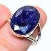 Sapphire(Simulated) Gemstone Handmade 925 Sterling Silver Gift Ring S.7.5 T1n47