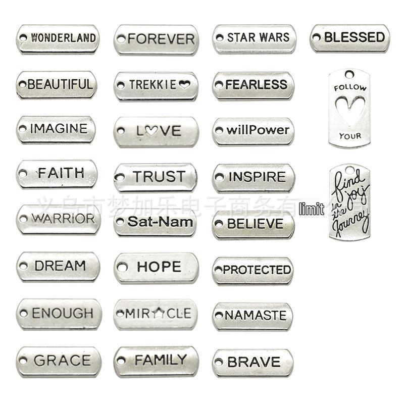 Винтажная золотая подвеска-бирка с вдохновляющим словом для изготовления ювелирных изделий