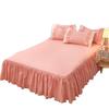Ruffled Bed Skirt: Non-Slip One-Piece Dust Cover for Girls, Sizes 1.5 & 1.8