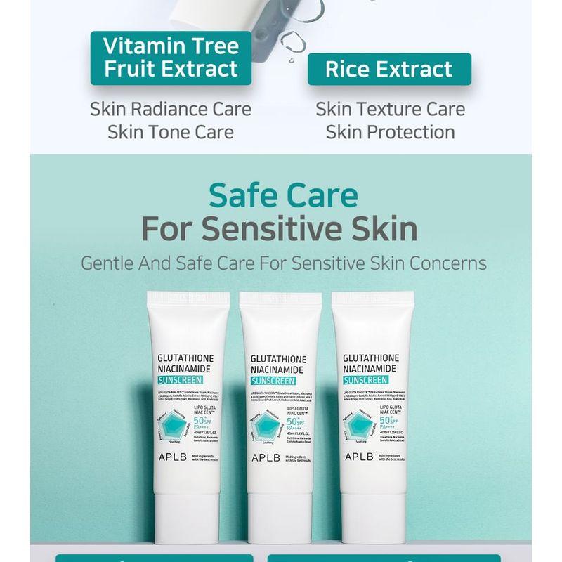 APLB Солнцезащитный крем с глутатионом и ниацинамидом