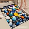 Коврик для пола из гальки Быстросохнущий Дверной коврик для ванной Грязеотталкивающий Износостойкий Противоскользящий Легкий в уходе Коврик для ног