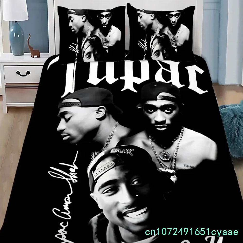 Изысканные 3D обои с Тупаком 2Pac Хип-хоп Цифровая печать Комплект постельного белья Одеяло Постельное Белье Молодежь Дети Девочки Мальчики Подарок