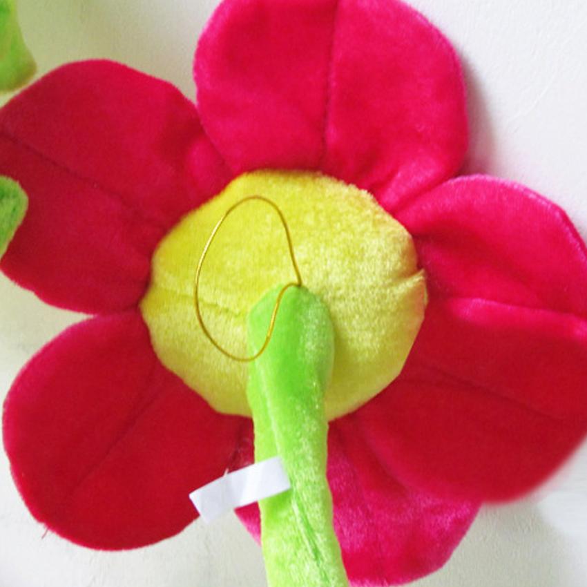 Cartoon Household Toys Multifunctional Smile Sunflowers Plush Plants Baby Bed Decoration Room Decoration Curtain Buckle Gift