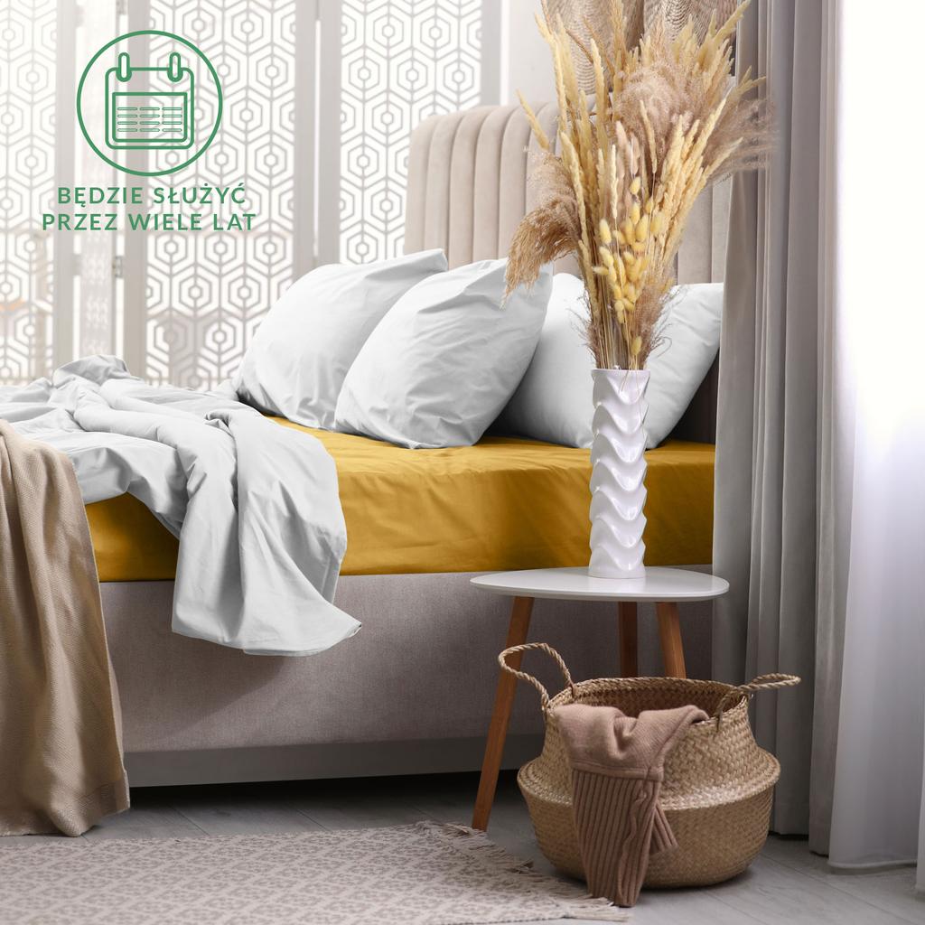 Fitted sheet 90x200 terry COTTON TERRY FREYLE mustard yellow