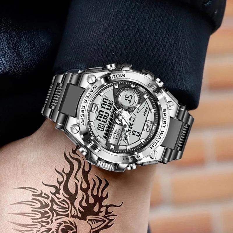 LIGE New Sports Men's Watches Top Brand Luxury Military Quartz Watch Men Waterproof