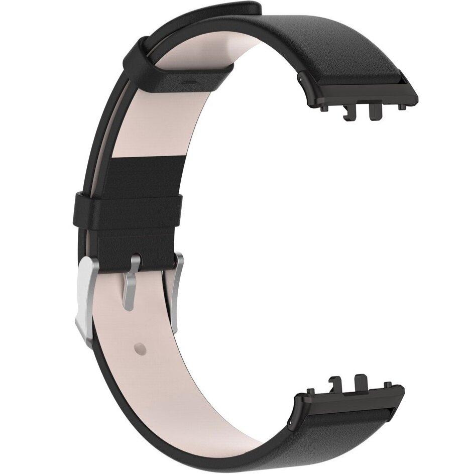 Leather Strap for Samsung Galaxy Fit 3, Black