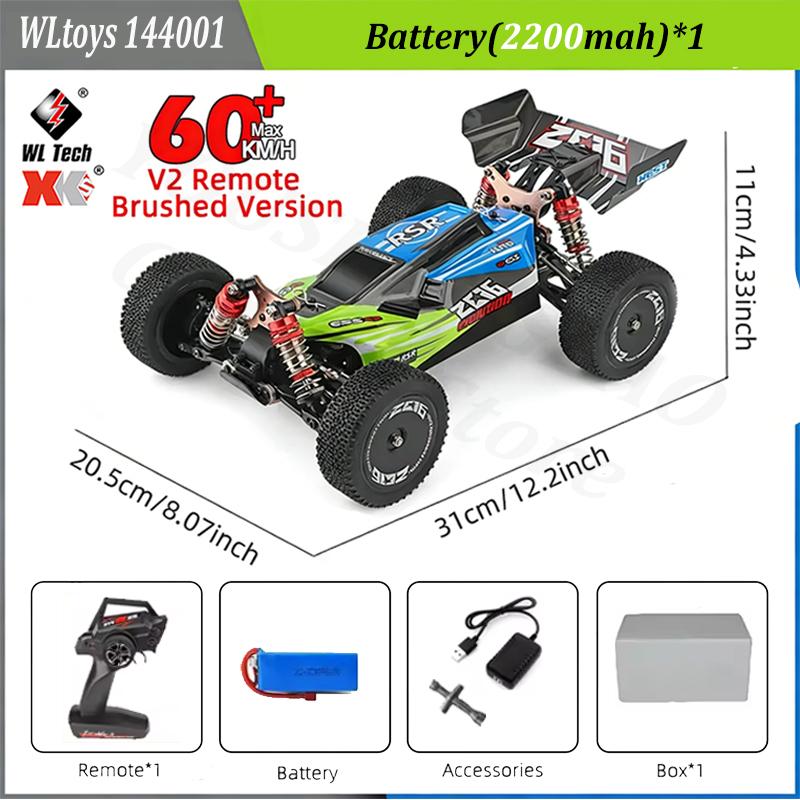 AAYG1 WLtoys 144016 144001 144010 4WD RC Car High Speed 2.4G 35-75KM/H Off-Road Drift Remote Control Racing Vehicle Toy Gift