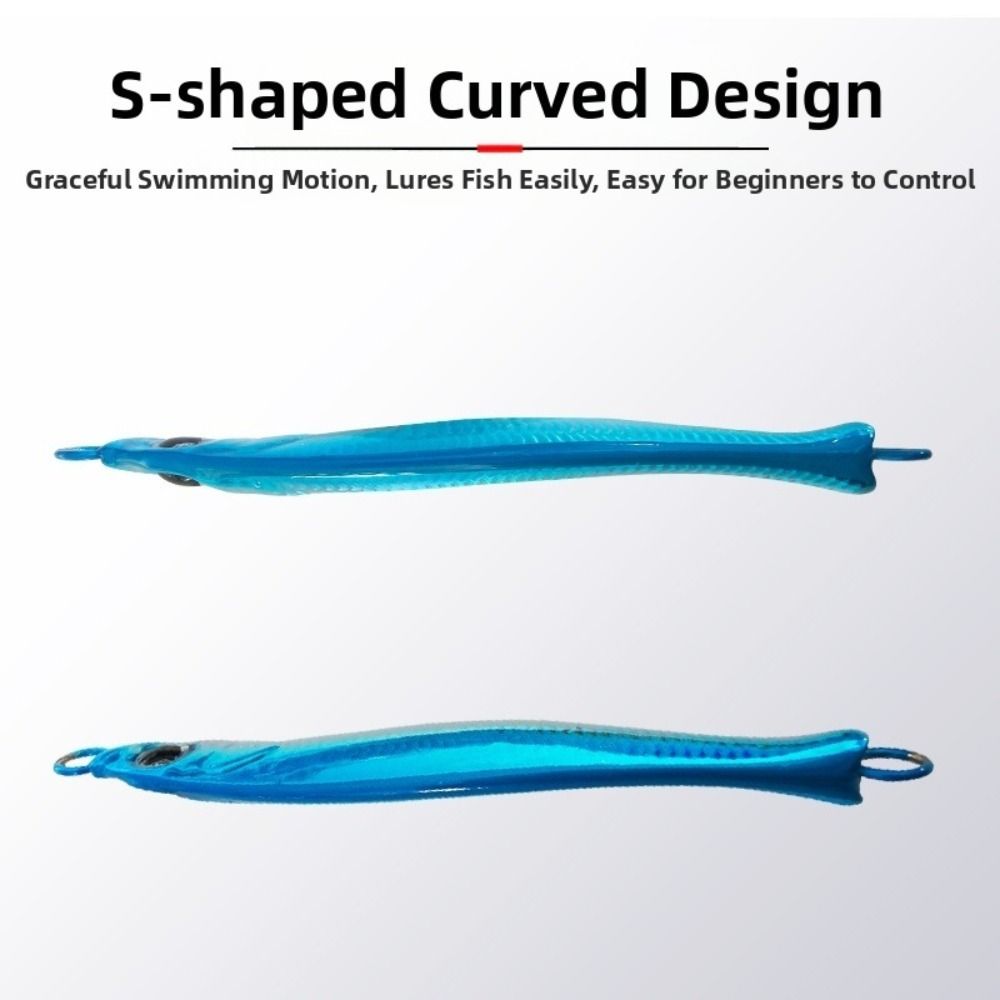 2pcs S-Shape Jig 10g 20g Fish Iron Plate Biomimetic Metal Jig Lure For Trout