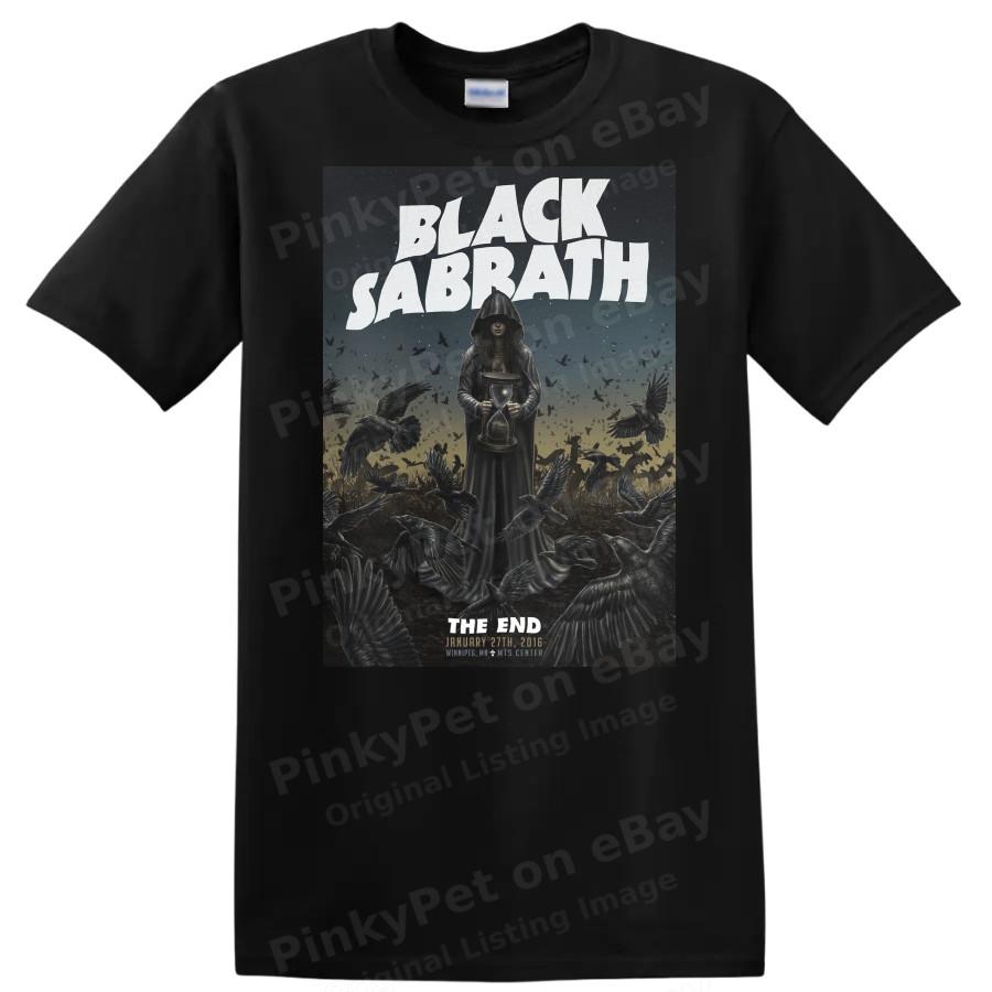 Black T Shirt Black Sabbath The End Concert Tee Vintage Style Gift Idea