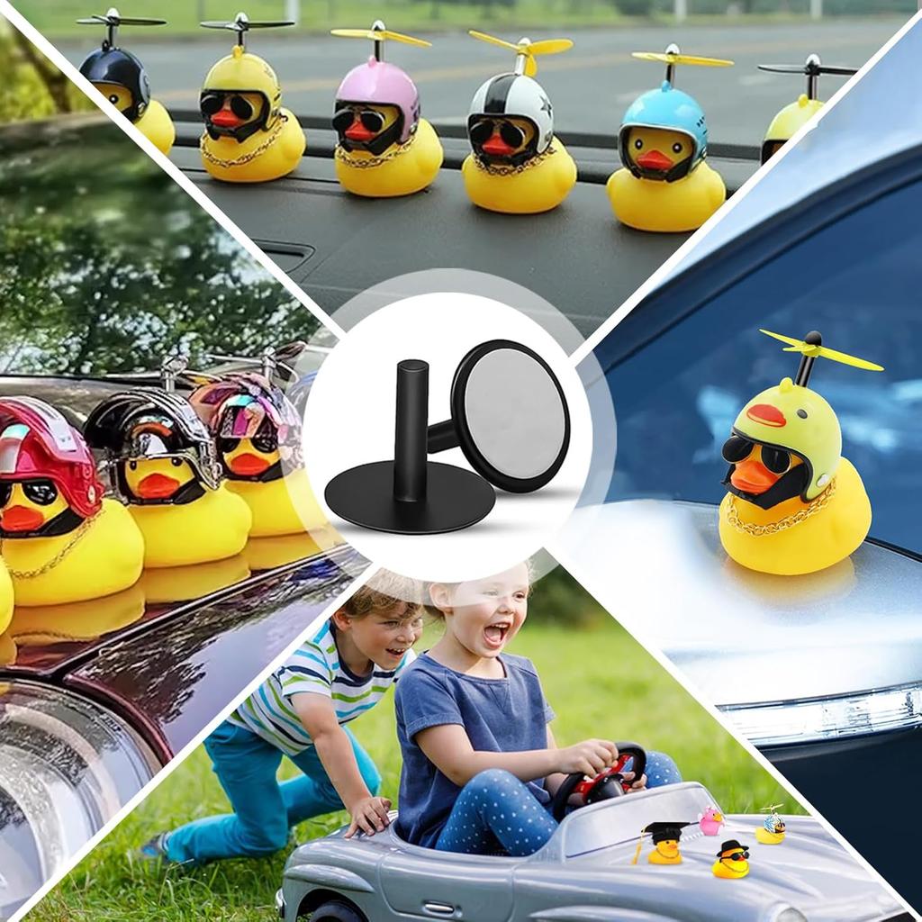 40 PCS Duck Plugs Mount With Double Sided Stickers - Holder For Car Dash Fixed Display - Gift For Car Lover For Various Rubber Ducks (Excluding