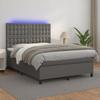 VidaXL Slatted Bed Base with Mattress and LED, Upholstered Bed, Double Bed, Adult Bed for Interior Bedroom, 3135943