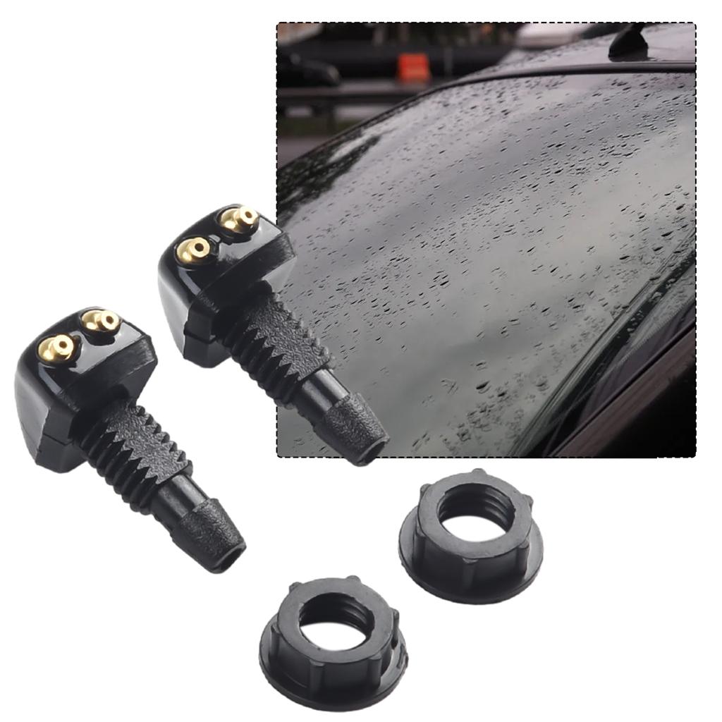 2 Pcs Car Dual Holes Windshield Wipers Nozzle Fits Most Car Models Car Wiper Water Spray Jet Adjustable Wipers Accessories