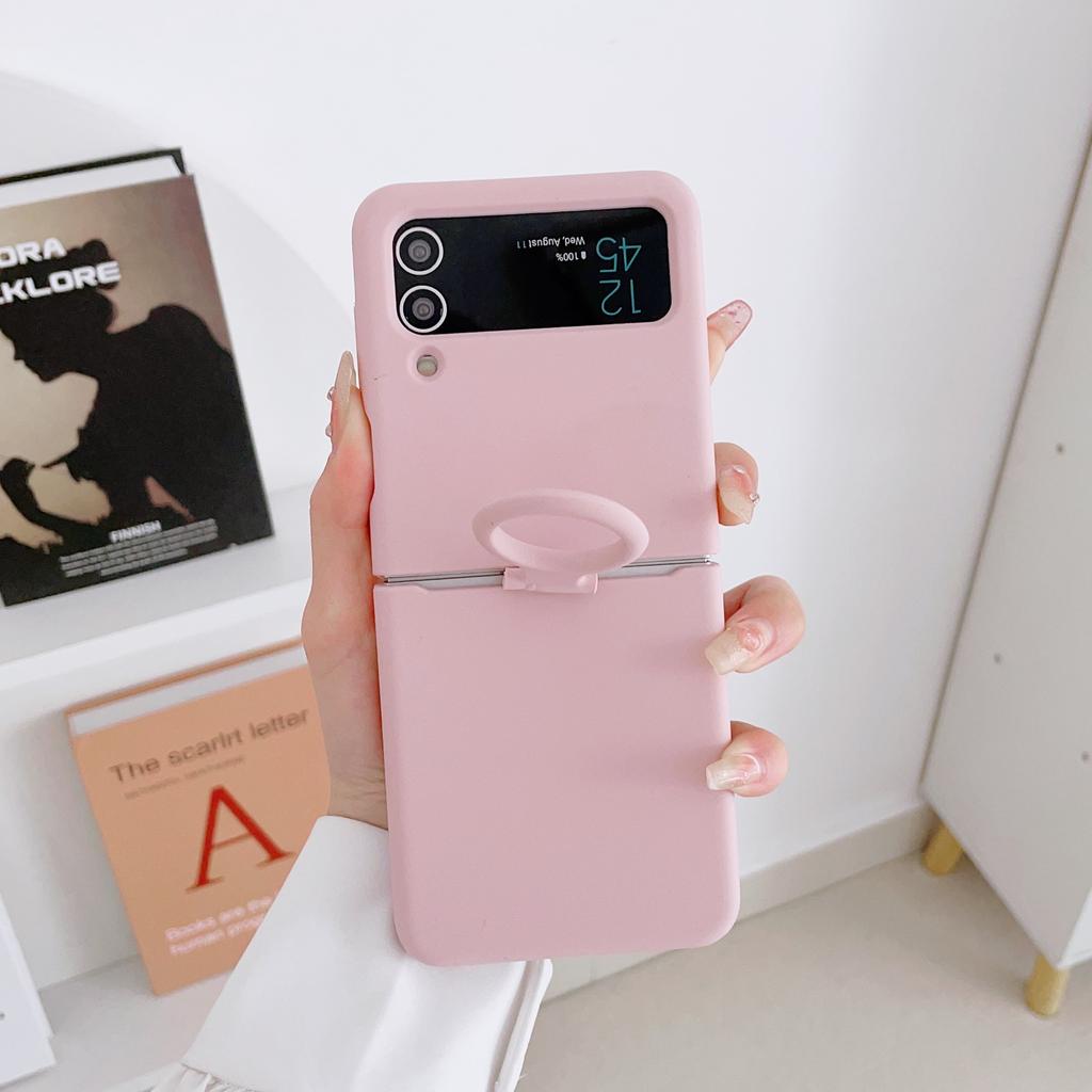 Чехол-держатель из жидкого силикона для Samsung Galaxy Z Flip 3 4 5G Flip4 Flip3 Flip2 Flip1 Складной модный чехол с полной защитой