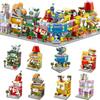 DIY Architecture Mini City Store Street View Food Snake House Building Blocks Classic Movie Model Toys For Kids Girl And Boy