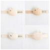 Y-1066 pompkins BABY 100% Organic Cotton Wrist Rattle [Rabbit, Bear, and Dog Series] Made in Japan (Rabbit (Natural))