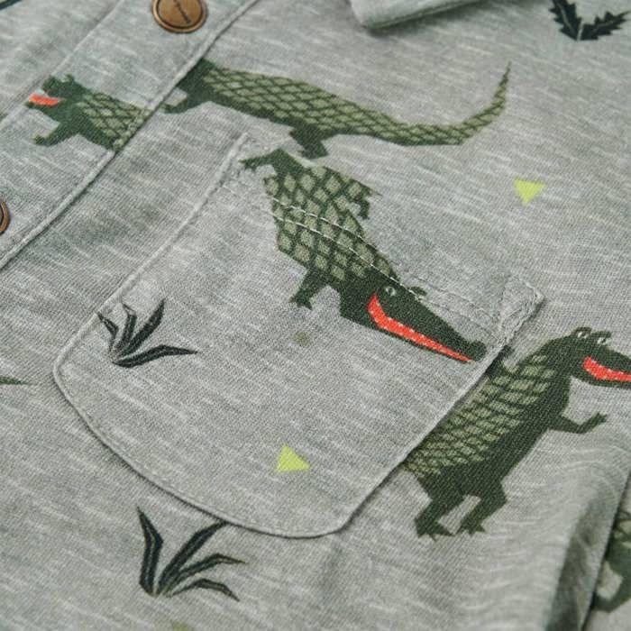 Chemise pour enfants mélange kaki clair 92/104/116/128/140