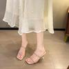 Fashion With Slippers  Wear Sandals  2025 New  Spring Summer Crystal Stiletto Fashion Transparent High Heels  Fashion Women's Shoes