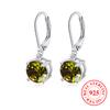 Серьги-подвески из настоящего стерлингового серебра S925 с фианитами и круглыми подвесками для женщин и девушек, модные ювелирные изделия
