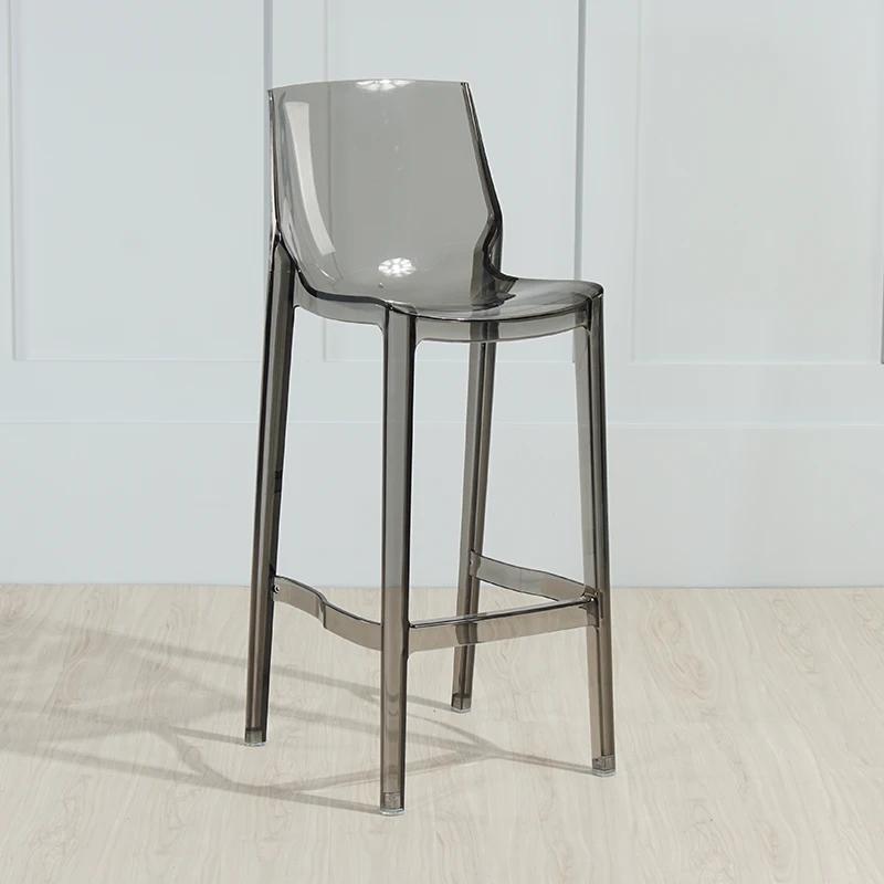 Nordic Transparent Acrylic High Bar Stool - Modern Home Bar Chair for Kitchen/Counter
