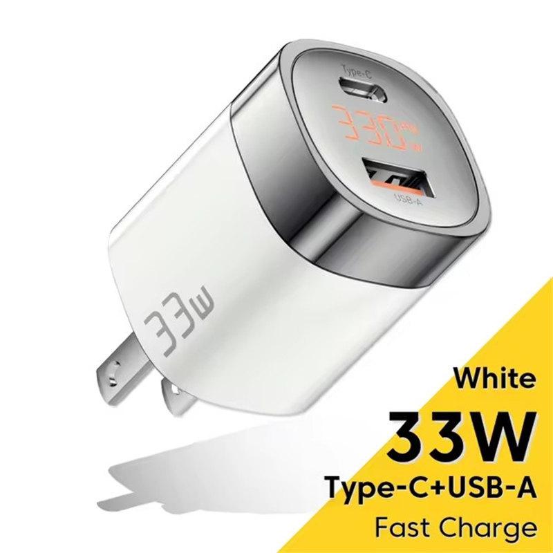 33 Вт GaN USB C зарядное устройство цифровой дисплей PD быстрая зарядка для iPhone 13 12 Max Pro iPad для Xiaomi Poco Samsung зарядное устройство Es