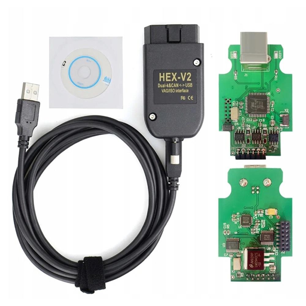 Интерфейсный кабель VAG H-EX V2 25.3 ENG 24.7PL Atmega162 FT232 K+CAN VCDS OBD2