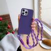 Ударопрочный чехол-подвеска 'Конфета' для iPhone 17 Pro Max 14 12 11 13 15 16 Plus Air, с ремешком-шнурком через шею, мягкая TPU крышка