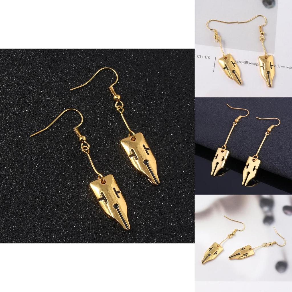 Rohan Kishibe Jojos Bizarre Adventure Alloy Earrings With Electroplated Finish For Cosplay