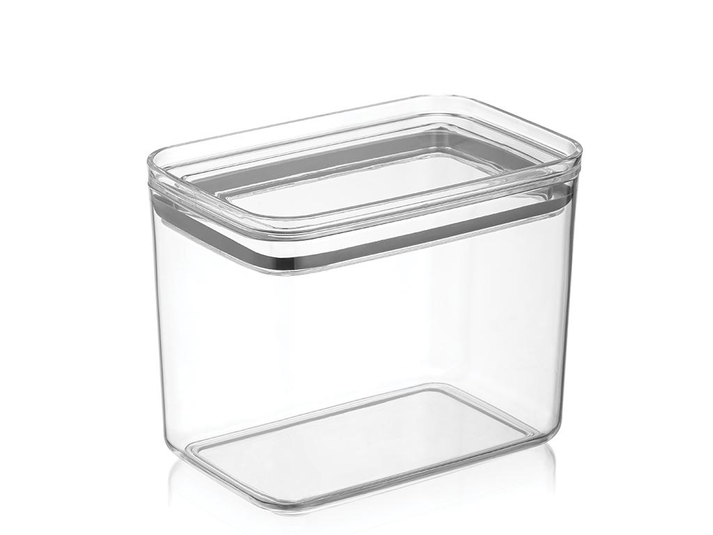 Pojemnik Do Przechowywania Żywności Plastikowy Prostokątny Crystal 1,5L