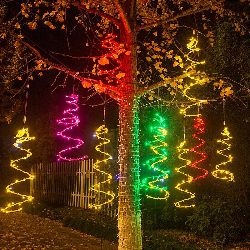 Светодиодные солнечные ротанговые гирлянды для украшения открытого двора и ландшафта