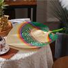 Bamboo Palm Leaf Fan Handmade Colorful Bamboo Fan Photography Props Hand-woven Fan  Summer