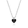 [By Iyer] Heart (W) Spade Enamel Necklace Black Bh6N36638Wb450