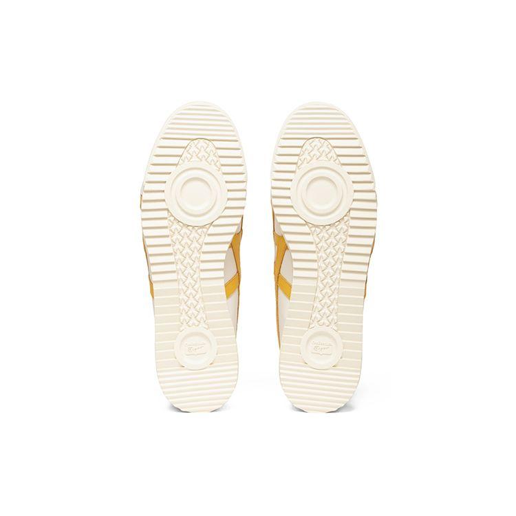 ONITSUKA TIGER Mexico 66 Ex Leather Round Toe Lace-Up Sports Durable Low-Top Casual Shoes Unisex Sneaker White Yellow 1183B889-104