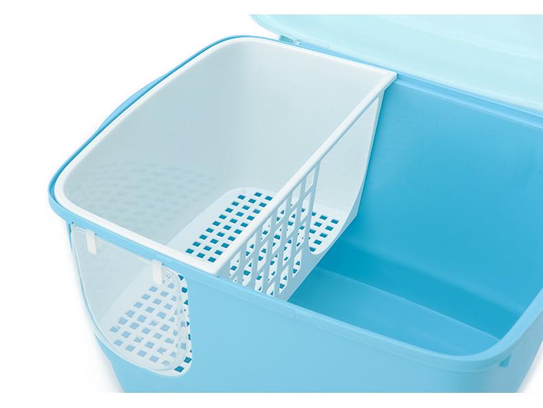 Полностью закрытый туалет для кошек в коридорном стиле: Большой, с длинным каналом, устойчивый к песку и запахам, для котят и крупных кошек