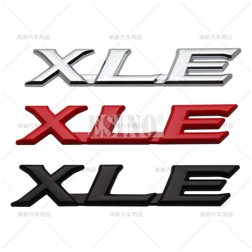 OAOV1 Car Styling 3D LE XLS XLE Car Metal Alloy RearTrunk Fender Adhesive Badge Body Tailgate Displaceme Emblem For Toyota Sienna