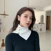 Knitted Button Fake Collar Pullover Scarf for Women's Korean Version Versatile High Neck Sweater Decoration Neck Protection Warm