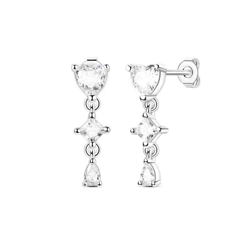 Роскошные Медно-розовые Блестящие Сердечки Жемчужные Серьги Глиттер Ирис Бабочка Серьги-пусеты Зрелый Гламур Женские Ювелирные Аксессуары