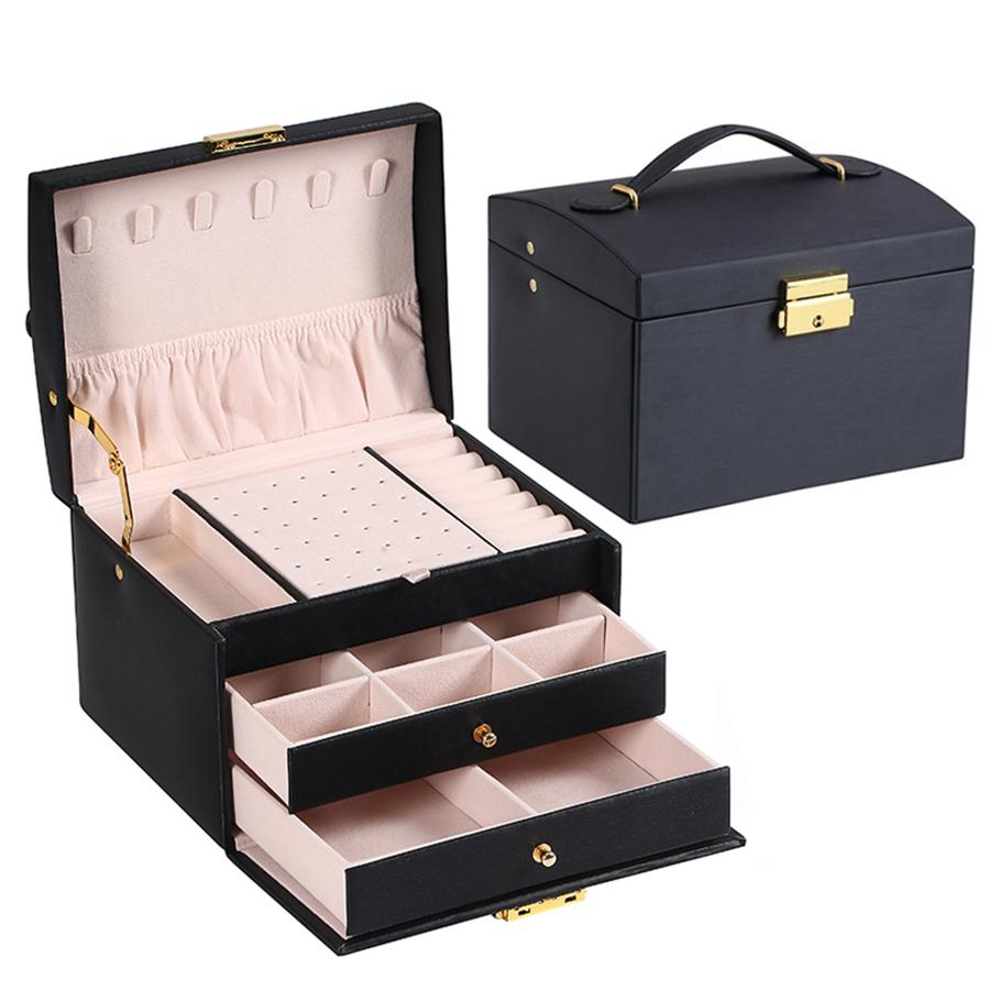 Lock Arch Three-layer Jewelry Box Drawer Style Jewelry Box, Earring Jewelry Storage Box Suitable for All Kinds of Jewelry Storage