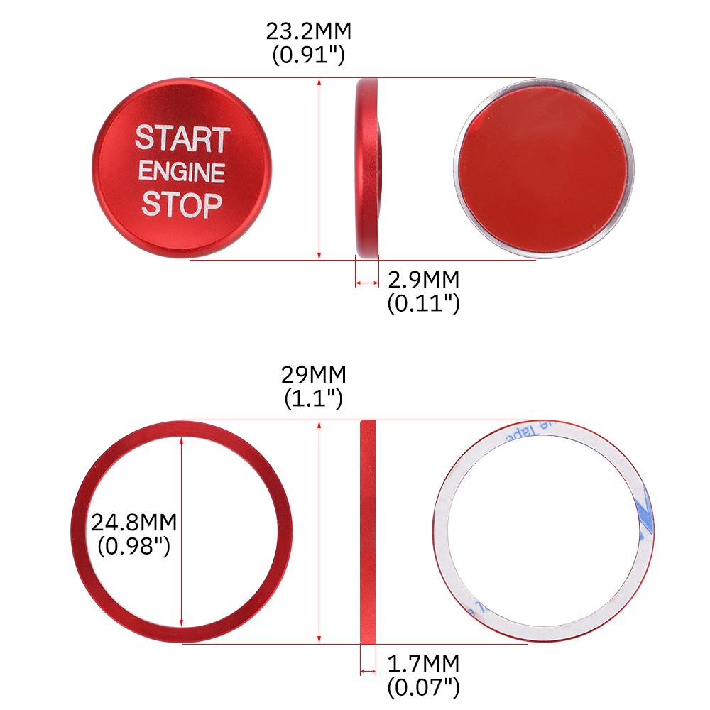 Кнопка запуска двигателя автомобиля, кольцо, крышка зажигания, накладка для VW Golf 7 MK7 VII GTI R Tiguan Jetta CC Arteon Passat B8 Touareg T-roc