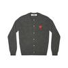 (WMNS) COMME des GARCONS PLAY Кардиган Красный Логотип 'Серый' Женский AZ-N075-051-2