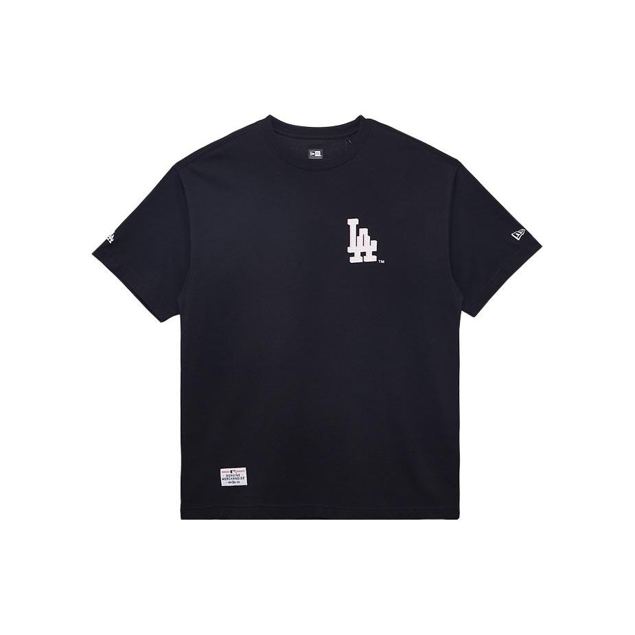 New Era FW23 Серия цифровых игроков MLB Los Angeles Dodgers Мультяшный игровой принт Футболка с коротким рукавом Унисекс Футболка Черный 14112254